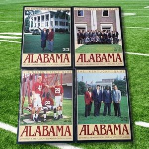 Lot of 4 Vintage 1989 Alabama Crimson Tide Football Programs Kentucky Memphis